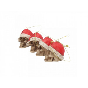 Decoratiune pentru bradul de Craciun cu craniu Silent Night 4 cm - Img 6