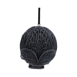 Decoratiune suspendata craniu mov Jewelled Fate 6,5 cm - House of Obscura - Img 3