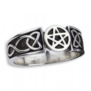 Inel argint Pentagrama Celtica 0.8cm