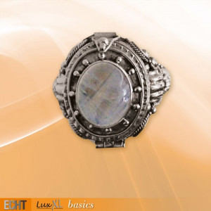 Inel argint Poison Ring cu piatra lunii 1.5cm - Img 2