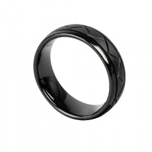 Inelul  Fine Lines este creat cu migala si atentie la detalii din carbura de tungsten  Produs realizat de Et Nox Germania.