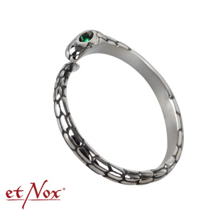 Inel otel inoxidabil Sarpe cu zirconiu verde 0.9cm - Img 2