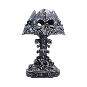 Lampa LED Craniu cu Oase – Last Light, decor gotic fantasy iluminat, 22.6 cm - Img 3