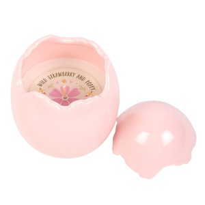 Lumanare in forma de ou cu parfum de capsuni salbatice si mac - Daisy & Duck - Img 2