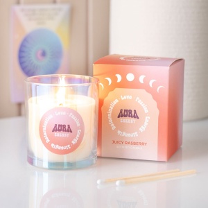 Lumanare parfumata iridescenta Aura Energy - Juicy Raspberry - Img 5
