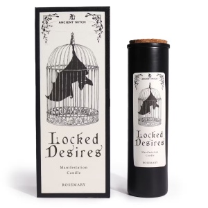 Lumanare ritualica Locked Desires pentru manifestare si dorinte, rozmarin - Ancient Witch