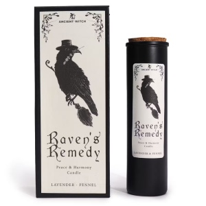 Lumanare ritualica Raven's Remedy pentru pace si armonie, lavanda si fenicul - Ancient Witch