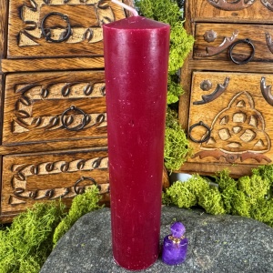 Lumanare ritualica rosie mare - Pasiune si Atractie, 17,5x3.8 cm