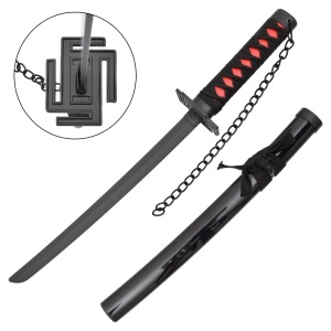Mini sabie decorativa katana cu suport pentru birou Bleach - Zangetsu 42.5 cm