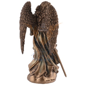 Mini statueta Jophiel, arhanghelul frumusetii divine si al intelepciunii, finisaj bronz, 9 cm - Img 5