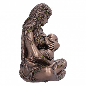 Mini statueta zeita Pamantului Gaia cu Bebelusul in Brate 11 cm - Img 4