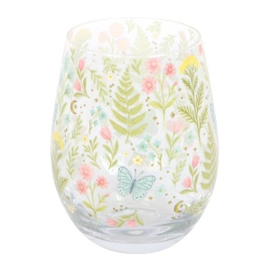 Pahar de sticla imprimat Luna Bloom, capacitate 450 ml - Img 3