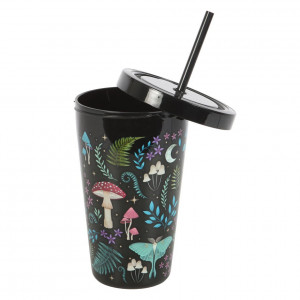 Pahar plastic cu pai Dark Forest, capacitate 500ml - Img 2
