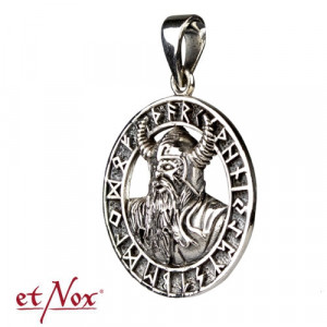 Pandantiv argint Amuleta Vikinga cu rune 2.5 cm - Img 2