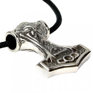 Pandantiv argint Ciocanul lui Thor 3,5cm - Img 3