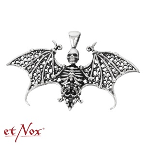 Pandantiv argint Craniu inaripat 3cm
