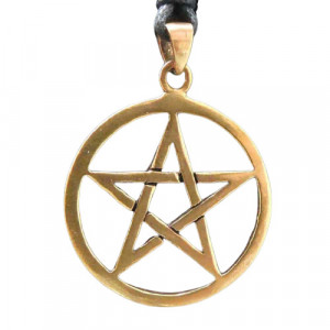 Pandantiv bronz Pentagrama mica, 4cm - Img 2