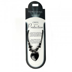Pandantiv bucatele de piatra semipretioasa Inima de Onix, talisman pentru Protectie si Echilibru