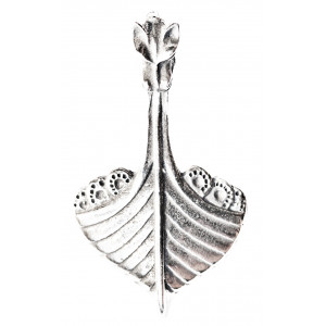 Pandantiv cu lantisor Corabie cu cap de dragon, 3.9 cm