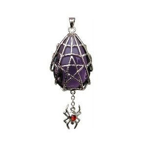 Pandantiv cu lantisor Protectorii cristalelor - Spyder Star, placat cu argint, 5.3 cm - Img 2