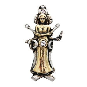 Pandantiv cu lantisor si piatra alba Galraedia - Hecate, talisman pentru transformare