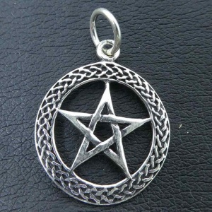 Pandantiv din argint Pentagrama 3.5 cm - Img 1