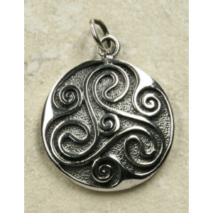 Pandantiv rotund argint Triskelion 3.2cm - Img 2