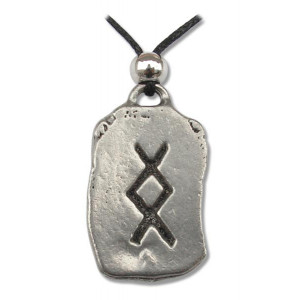 Pandantiv runa Ingwaz, talisman pentru echilibru, 2.5cm