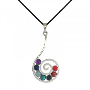 Pandantiv Spirala Celor 7 chakre, talisman pentru Echilibru