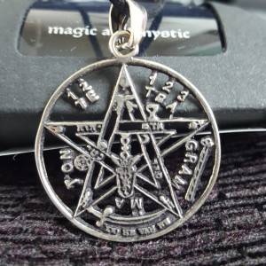 Pandantiv talisman din argint Tetragramaton 3,0 cm, protectie puternica - Img 3