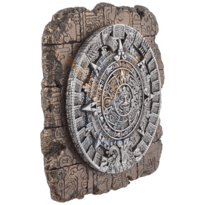Placheta decorativa pentru perete Calendarul Solar Aztec 23 cm - Img 2