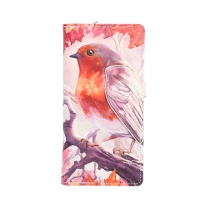 Portofel lung embosat When Robins Appear (18.8 cm)