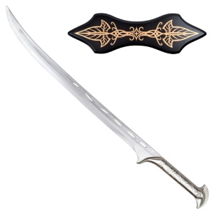 Sabie decorativa cu suport Stapanul Inelelor - Thranduil, 95 cm