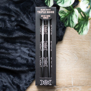Set 3 lumanari gotice Black Magic - Luna Tripla - Img 2