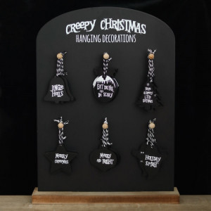 Set 6 decoratiuni de agatat pentru bradul de craciun - Creepy Christmas - Img 2