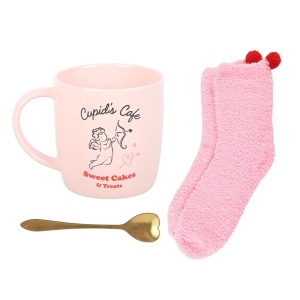 Set cana si sosete pufoase Cupid's Cafe, capacitate 350ml - Img 3