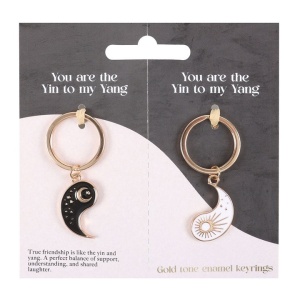 Set doua brelocuri pentru cei mai buni prieteni Yin Yang 5cm - Img 2