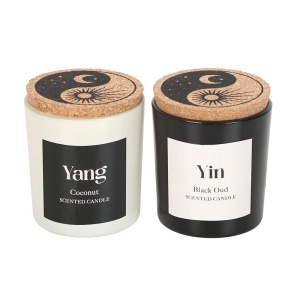 Set doua lumanari parfumate cu aroma de cocos si lemn de agar Yin & Yang - Img 3