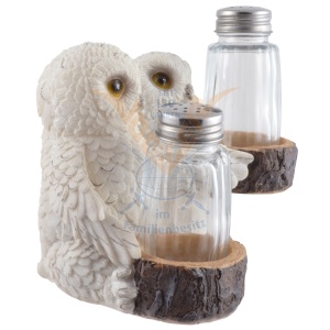 Set solnita si pipernita Bufnite albe 14cm - Img 6