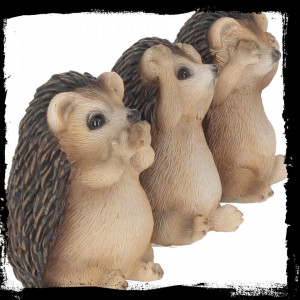 Set statuete Trei arici intelepti 8.5 cm - Img 2