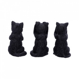Set statuete Trei pisicute intelepte 8.5 cm - Img 3