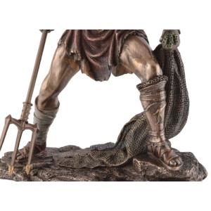 Statueta bronz si rasina gladiator Retiarius 27cm - Img 5