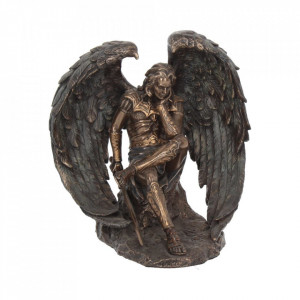 Statueta bronz si rasina inger Razboinic 16.5 cm