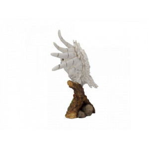 Statueta bufnita Odihna alba 38 cm - Img 3