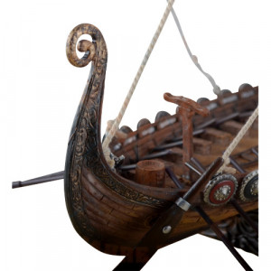 Statueta Corabie vikinga cu cap de dragon 33cm - Img 3