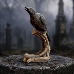 Statueta Corb Raven’s Caw – decor gotic si fantasy, 26.8 cm - Img 7