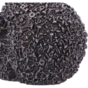 Statueta Craniu suruburi – decor gotic si decor fantasy, 12 cm - Img 6