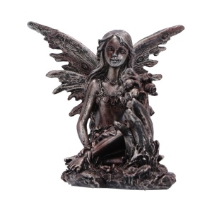 Statueta din bronz zana Enchanted Forest Blossom – decor fantasy, 9 cm