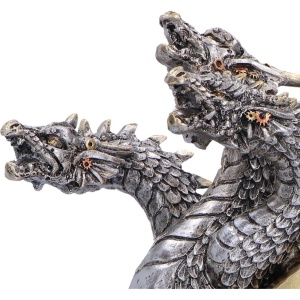 Statueta dragon cu trei capete Cogwork Trinity – decor steampunk collector 23 cm - Img 6