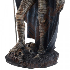 Statueta egipteana, bronz si rasina, zeul lunii Khonshu 20cm - Img 2